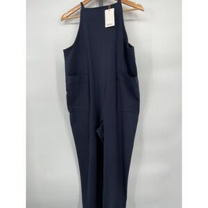 Quince Navy Maternity Jumpsuit